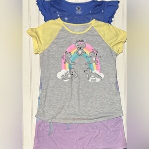 Wonder‎ Nation Girls Panama Dress and Shirt Bundle Unicorn Star Koala Yoga 14-16